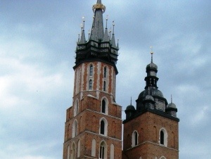 Wieże kościoła mariackiego w Krakowie