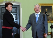 Prezydent RP Lech Kaczyński i Angelika Borys