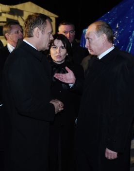 Putin i Tusk na naradzie z władzami Moskwy