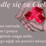 modlę się za Ciebie