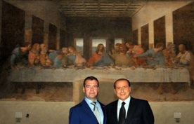 Miedwiediew, Berlusconi i "Ostatnia Wieczerza"