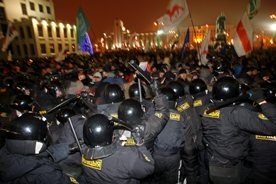 Protest białoruskich dziennikarzy