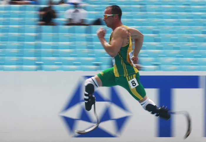 Zawodnik z protezami nóg na mistrzostwach świata