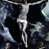 Dominikos Theotokopulos, zwany El Greco, „Chrystus na krzyżu adorowany przez donatorów”.