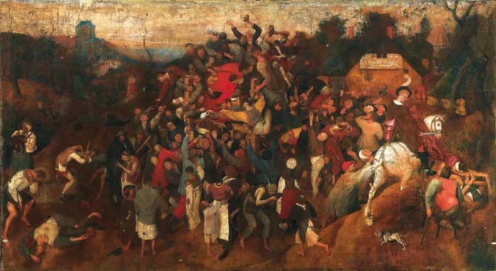 Pieter Breughel Starszy, „Wino w Dniu Świętego Marcina”, olej na płótnie, 1565–1568, Muzeum Prado, Madryt