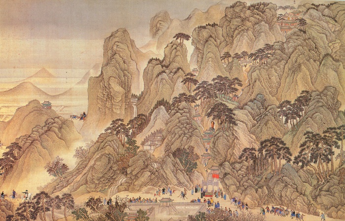Vang Hui (1632–1717), „Podróż cesarza Kangxi”, malowidło na jedwabiu 1691–1698