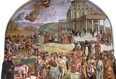 Luca Signorelli (1450-1523), „Kłamstwa  Antychrysta” fresk, katedra w Orvieto, 1500 r.
