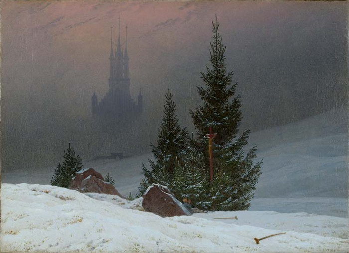 Caspar David Friedrich (1774–1840), „Zimowy krajobraz” 1811, National Gallery, Londyn