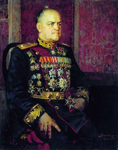 Piotr Iwanowicz Kotow (1889-1953), "Portret marszałka Gieorgia Żukowa" (1945)