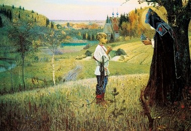 Michaił Niestierow (1862–1942), „Widzenie chłopca Bartłomieja”, 1889–1890 Galeria Trietiakowska