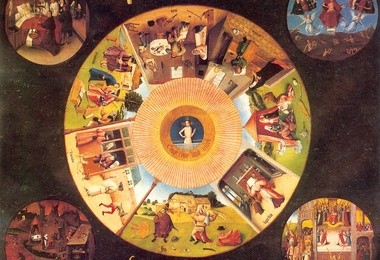 Hieronim Bosch (1453-1516), „Siedem grzechów głównych” 1475-80, Muzeum Prado, Madryt