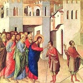 Duccio di Buoninsegna, „Uzdrowienie niewidomego”