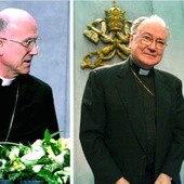 abp Ivan Dias, kard. Tarcisio Bertone, kard. William Levada, o. Federico Lombardi