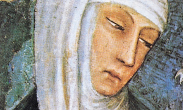 Fresk przedstawiający św. Katarzynę namalowany jeszcze za jej życia.