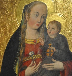 Goździk w ręce Maryi