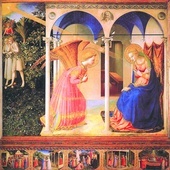 Guido di Pietro da Mugello zwany Fra Angelico, "Zwiastowanie", tempera na desce, 1435–1445, Muzeum Prado (Madryt)