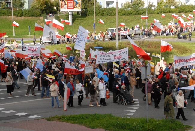 Marsz w obronie TV TRWAM w Gorzowie Wlkp.