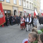 Świętowanie niepodległości na krakowskim Rynku Głównym