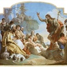 Giovanni Battista Tiepolo „Jan Chrzciciel nauczający” fresk, 1732–1733, kaplica Colleonich, Bergamo 