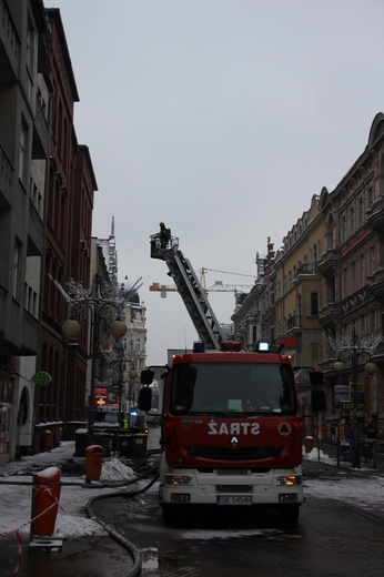 Pożar w centrum Katowic