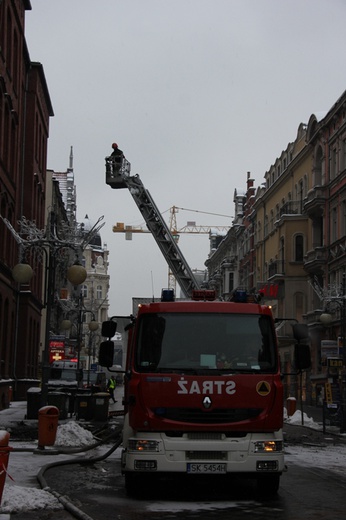 Pożar w centrum Katowic