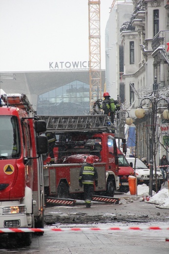 Pożar w centrum Katowic