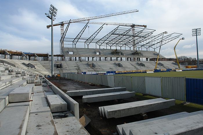 Trwa budowa stadionu Górnika Zabrze