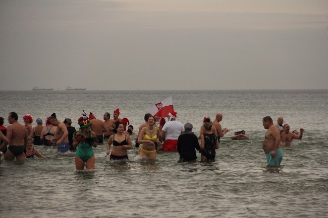 Powitanie nowego roku na plaży