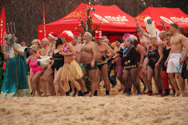 Powitanie nowego roku na plaży