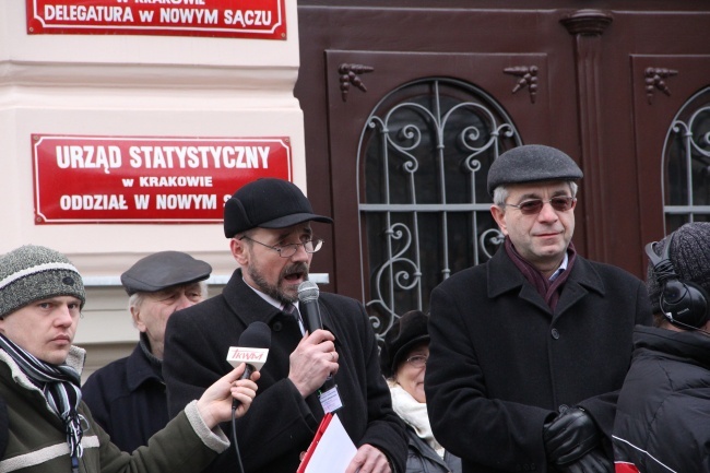 Protest rolników w Nowym Sączu