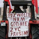 Protest rolników w Nowym Sączu