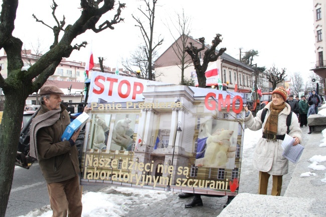 Protest rolników w Nowym Sączu