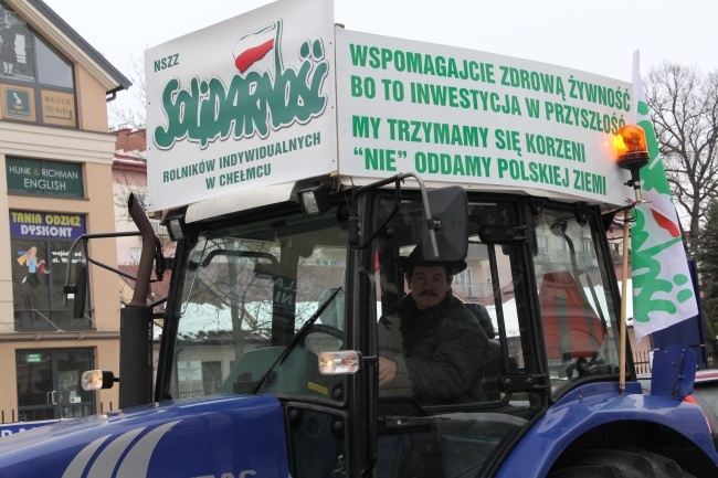 Protest rolników w Nowym Sączu