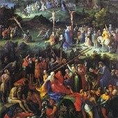 Jan Breughel (starszy) „Wielka Kalwaria”,  olej na desce, ok. 1604, Galeria Uffizi, Florencja