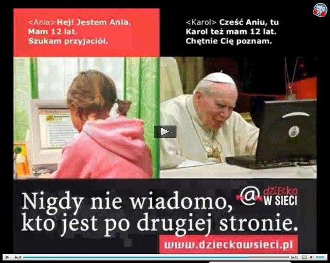 Jan Paweł II przedstawiony jako pedofil