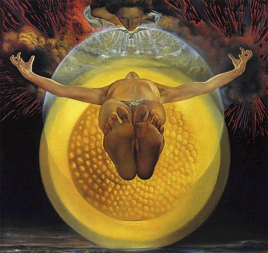 Salvador Dalí „Wniebowstąpienie”,  olej na płótnie, 1958,  kolekcja Péreza Simóna, Meksyk 