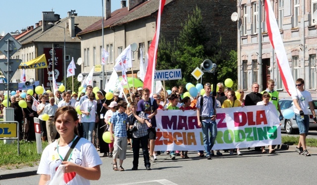 Marsz dla Życia i Rodziny w Oświęcimiu w 2012 r.