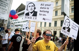 Największe protesty przeciwko praktykom USA odbywały się w Berlinie (na zdjęciu), Londynie i Paryżu. Każda z tych stolic ma swój własny system podsłuchowy