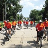 Rowerzyści z diecezji płockiej  pod Jasną Górą