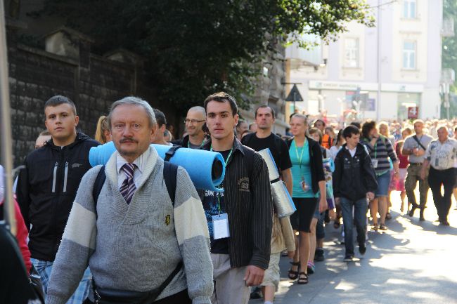 Pożeganie pielgrzymów w Tarnowie 