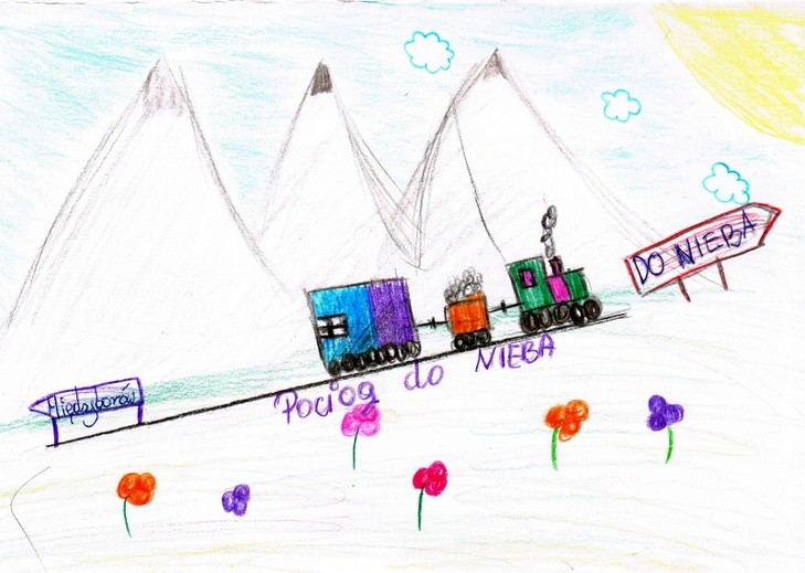 Kartka pocztowa wykonana przez dzieci z Międzyborowa