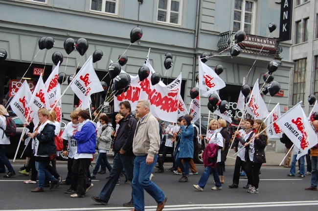 Małopolscy związkowcy w Warszawie