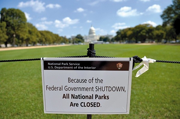 W Stanach Zjednoczonych zamknięto nawet parki narodowe, bo nie ma pieniędzy na pensje dla ich pracowników