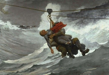 Winslow Homer, Linia życia, 1884, Philadelphia Museum of Art