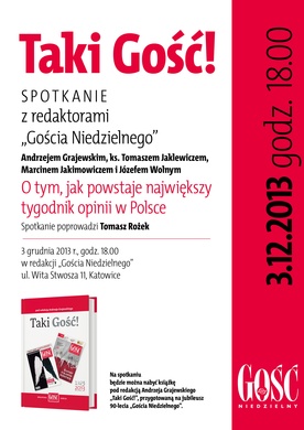 Już dziś spotkanie z redakcją "Gościa"