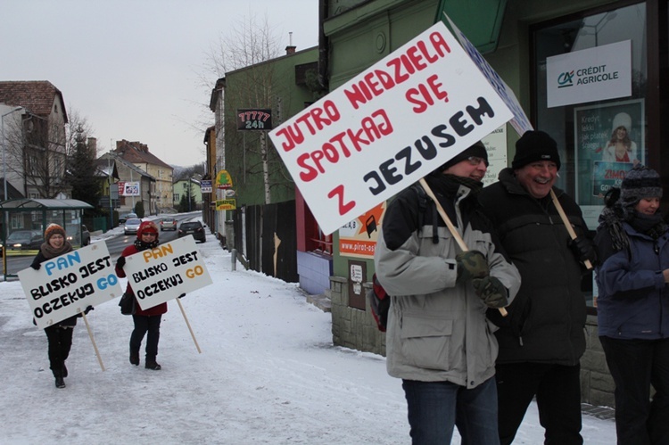 Adwentowa ewangelizacja uliczna w Żywcu