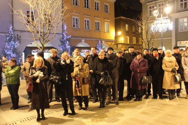 Życzenia świąteczne na gliwickim rynku