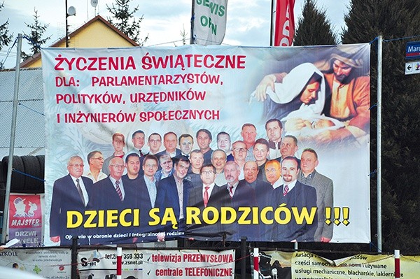  Banner to pierwsze publiczne wystąpienie w obronie rodziny i dzieci