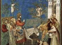 Giotto di Bondone „Wjazd Chrystusa do Jerozolimy”,  fresk, ok. 1303–1305, kaplica Scrovegnich, Padwa