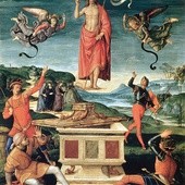 Rafael (Raffaello Santi, zwany też Sanzio) „Zmartwychwstanie Chrystusa” olej na desce, 1499–1502 Muzeum Sztuki, São Paulo